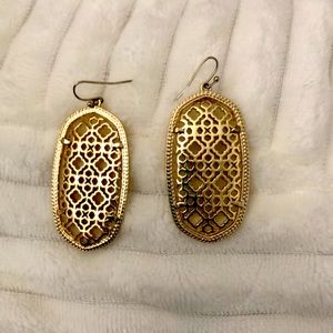 Kendra Scott earrings gold filigree REPOSH